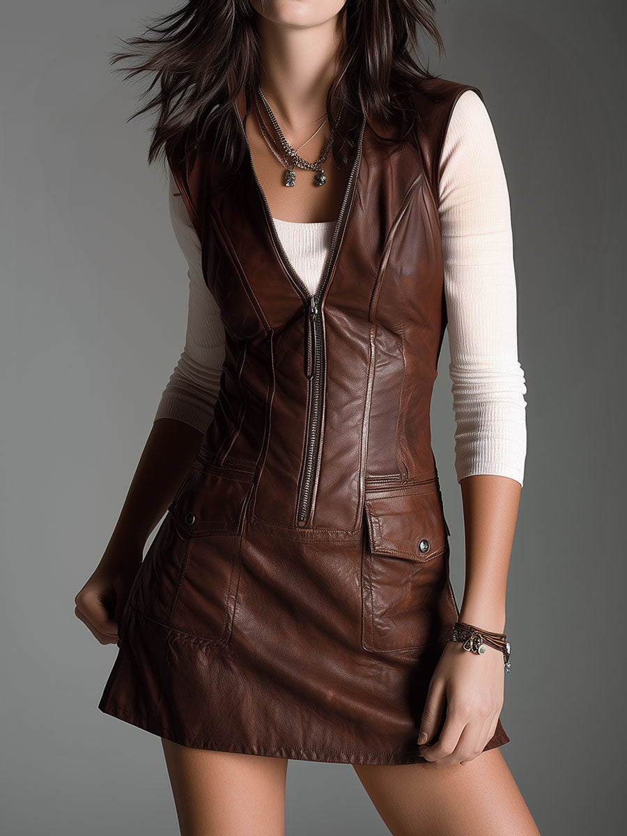 Marissa | Eco Leather Mini Dress