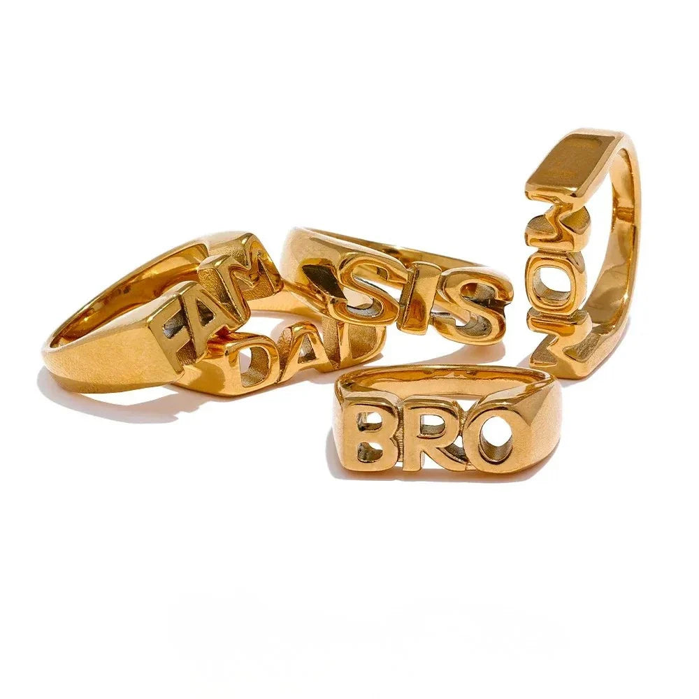 Family Letter Ring