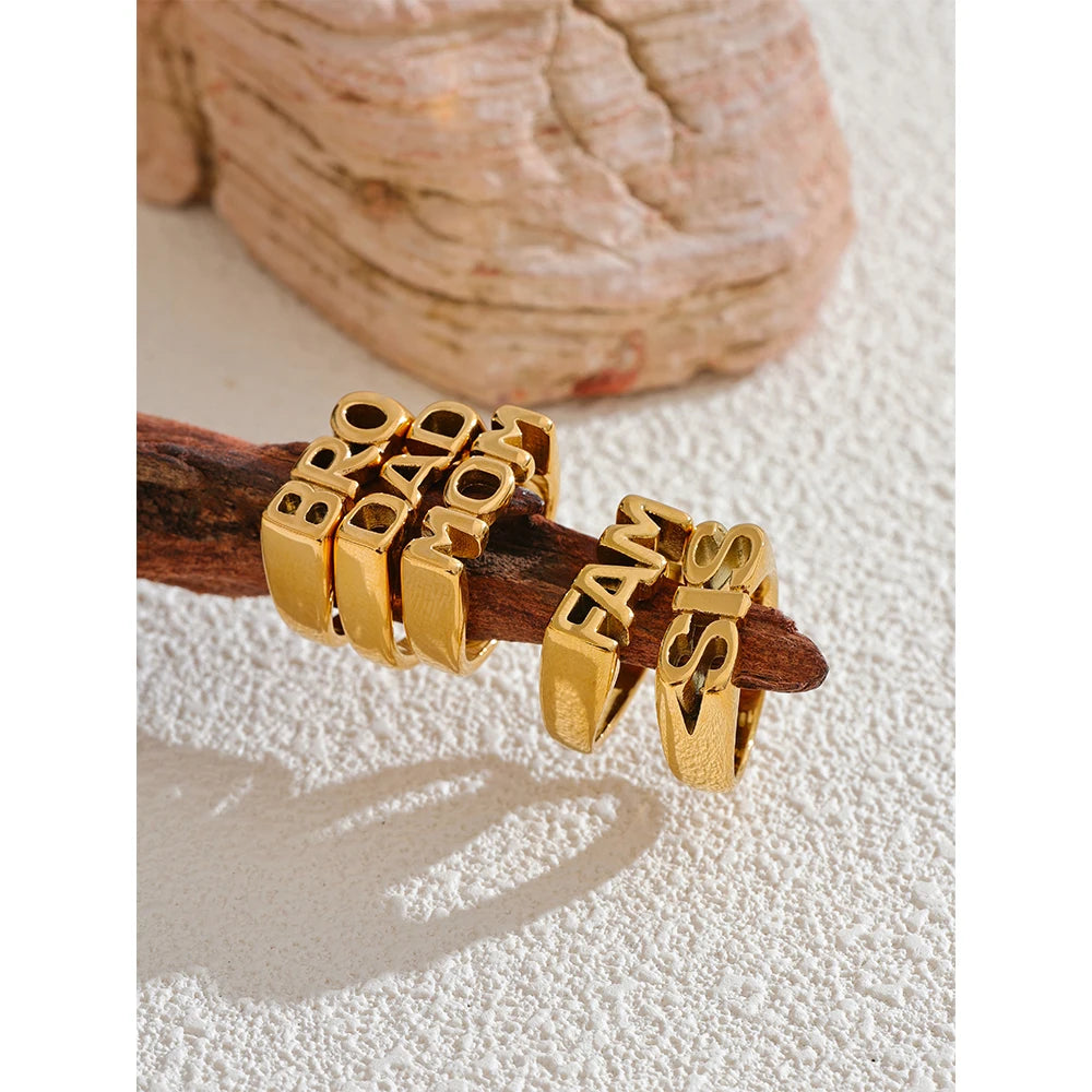 Family Letter Ring