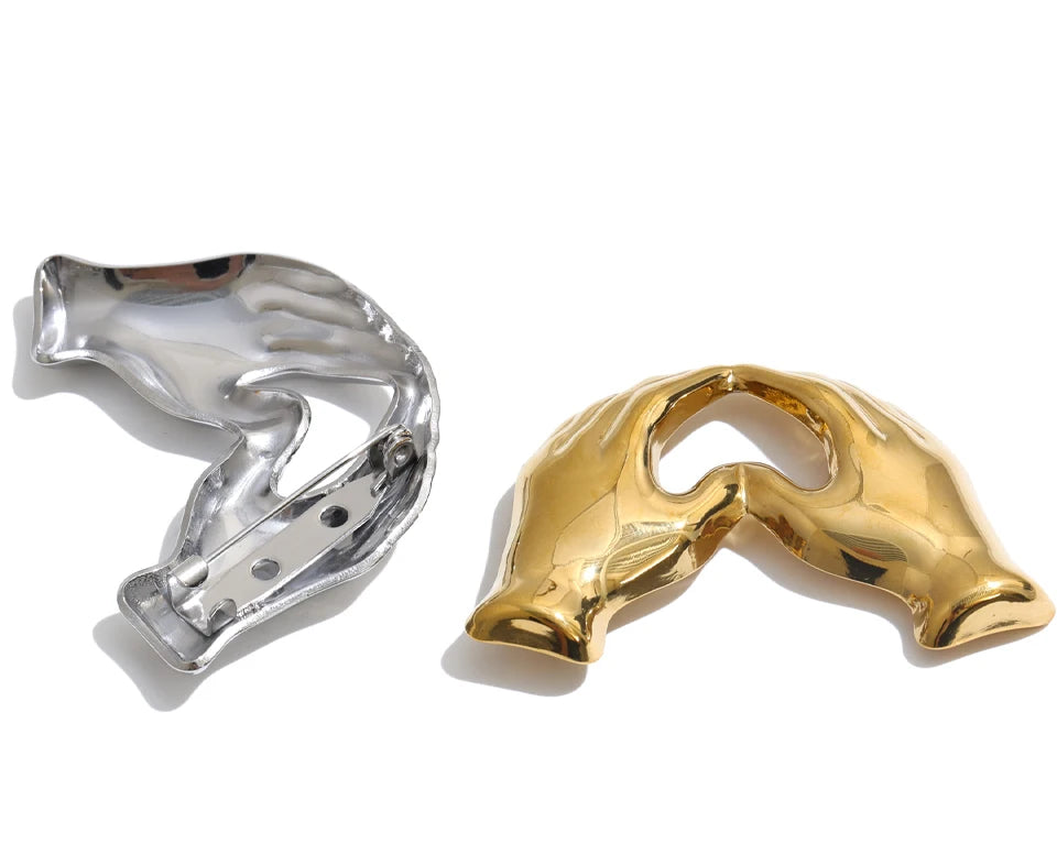 The Heart In Hand Brooch