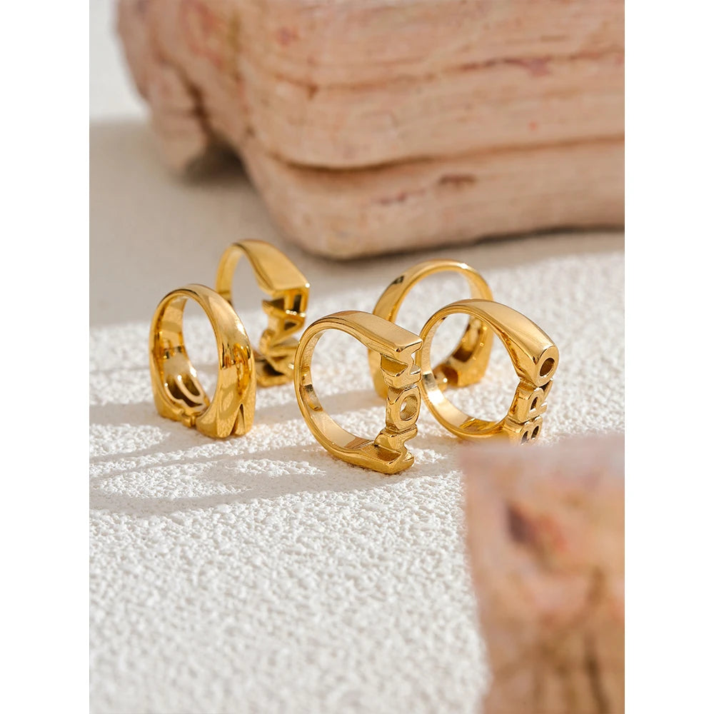 Family Letter Ring