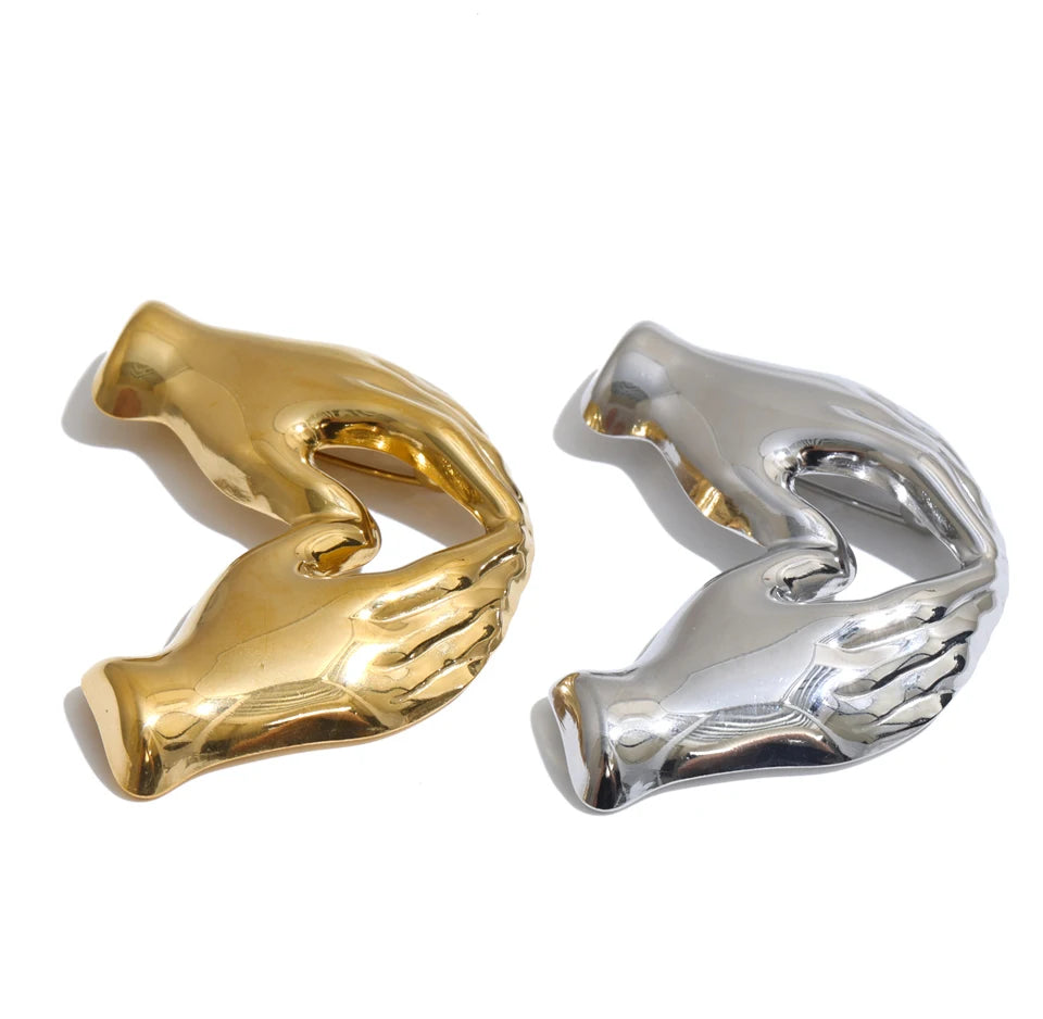 The Heart In Hand Brooch
