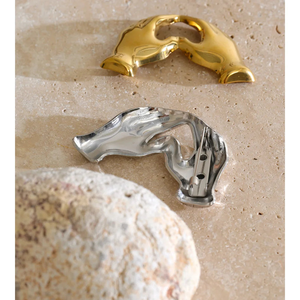 The Heart In Hand Brooch
