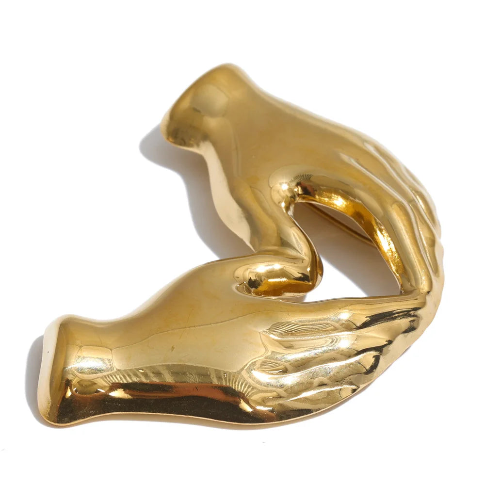 The Heart In Hand Brooch